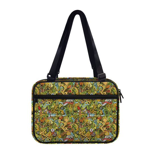 Outdoor Camping Pattern Print Double Strap Bible Bag