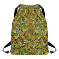 Outdoor Camping Pattern Print Drawstring Backpack