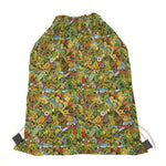 Outdoor Camping Pattern Print Drawstring Bag