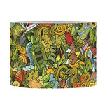 Outdoor Camping Pattern Print Drum Lamp Shade