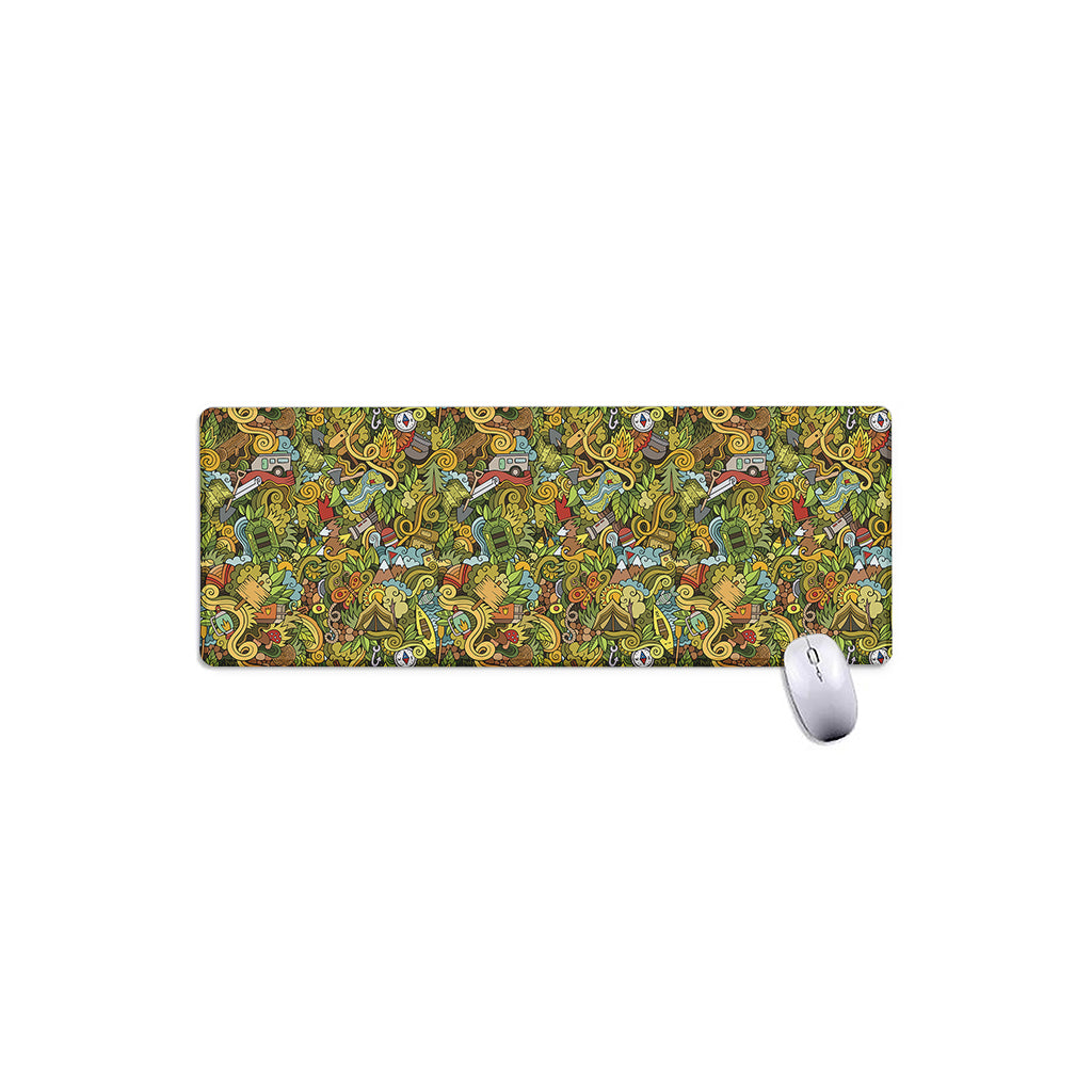 Outdoor Camping Pattern Print Extended Mouse Pad