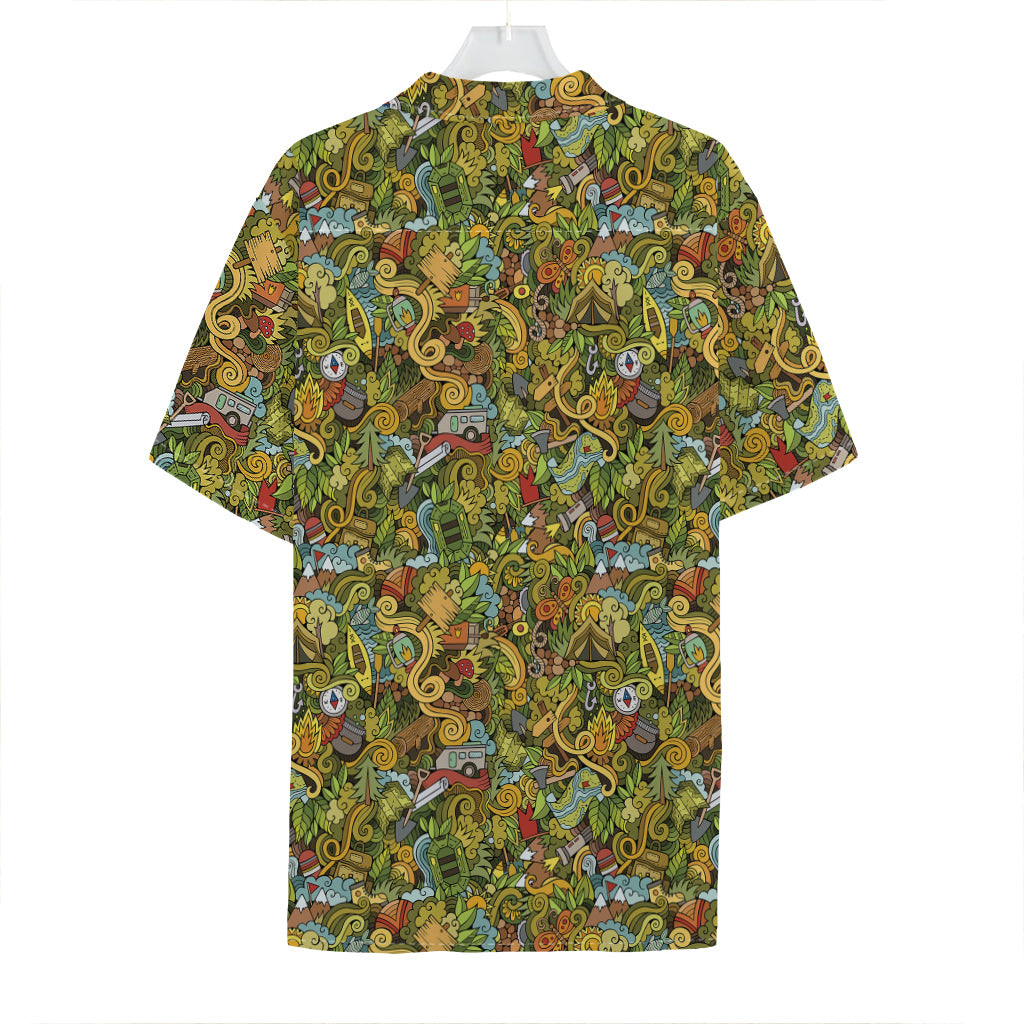 Outdoor Camping Pattern Print Hawaiian Shirt