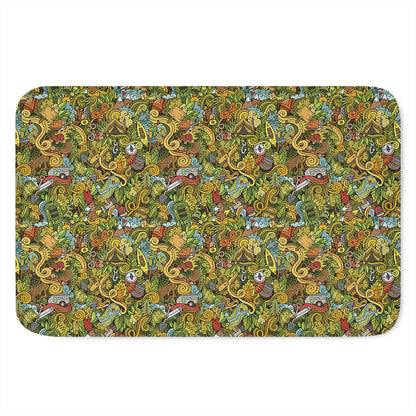 Outdoor Camping Pattern Print Indoor Door Mat