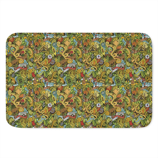 Outdoor Camping Pattern Print Indoor Door Mat