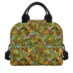 Outdoor Camping Pattern Print Insulated Lunch Bag