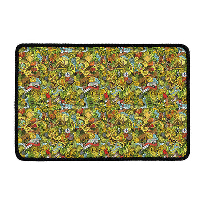 Outdoor Camping Pattern Print Kitchen Mat
