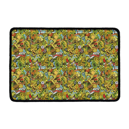 Outdoor Camping Pattern Print Kitchen Mat
