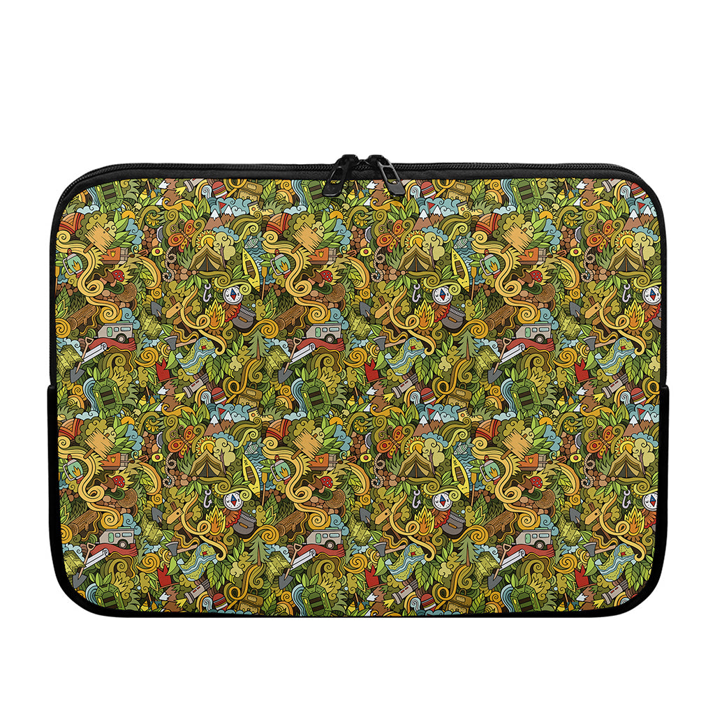 Outdoor Camping Pattern Print Laptop Sleeve