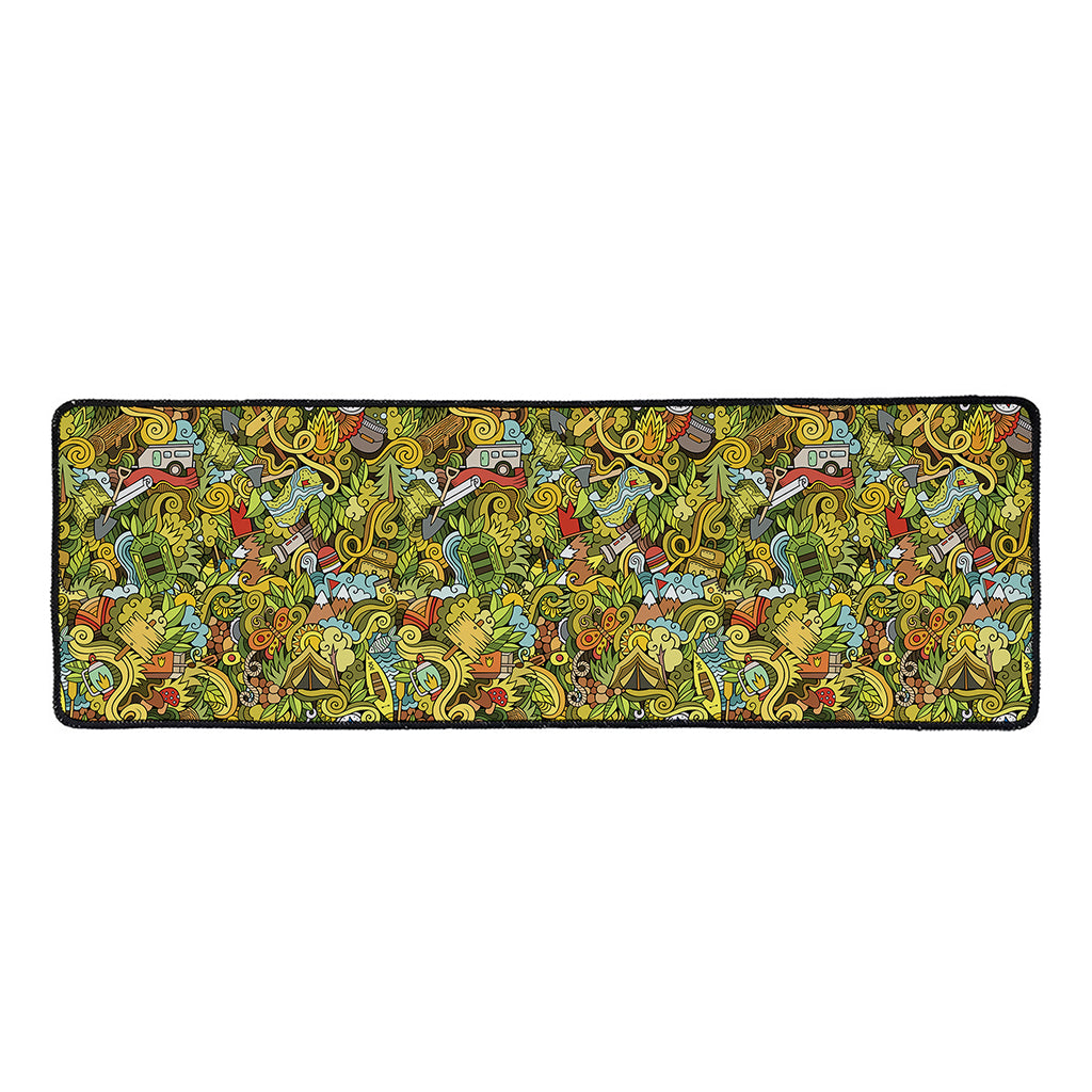 Outdoor Camping Pattern Print Long Kitchen Mat
