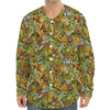 Outdoor Camping Pattern Print Long Sleeve Baseball Jersey