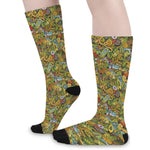 Outdoor Camping Pattern Print Long Socks