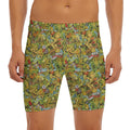 Outdoor Camping Pattern Print Men's Long Boxer Briefs