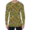 Outdoor Camping Pattern Print Men's Long Sleeve T-Shirt