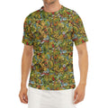 Outdoor Camping Pattern Print Men's Short Sleeve Rash Guard