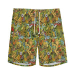 Outdoor Camping Pattern Print Men's Sports Shorts