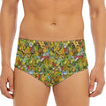 Outdoor Camping Pattern Print Men's Triangle Swim Briefs