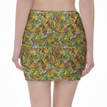 Outdoor Camping Pattern Print Pencil Mini Skirt