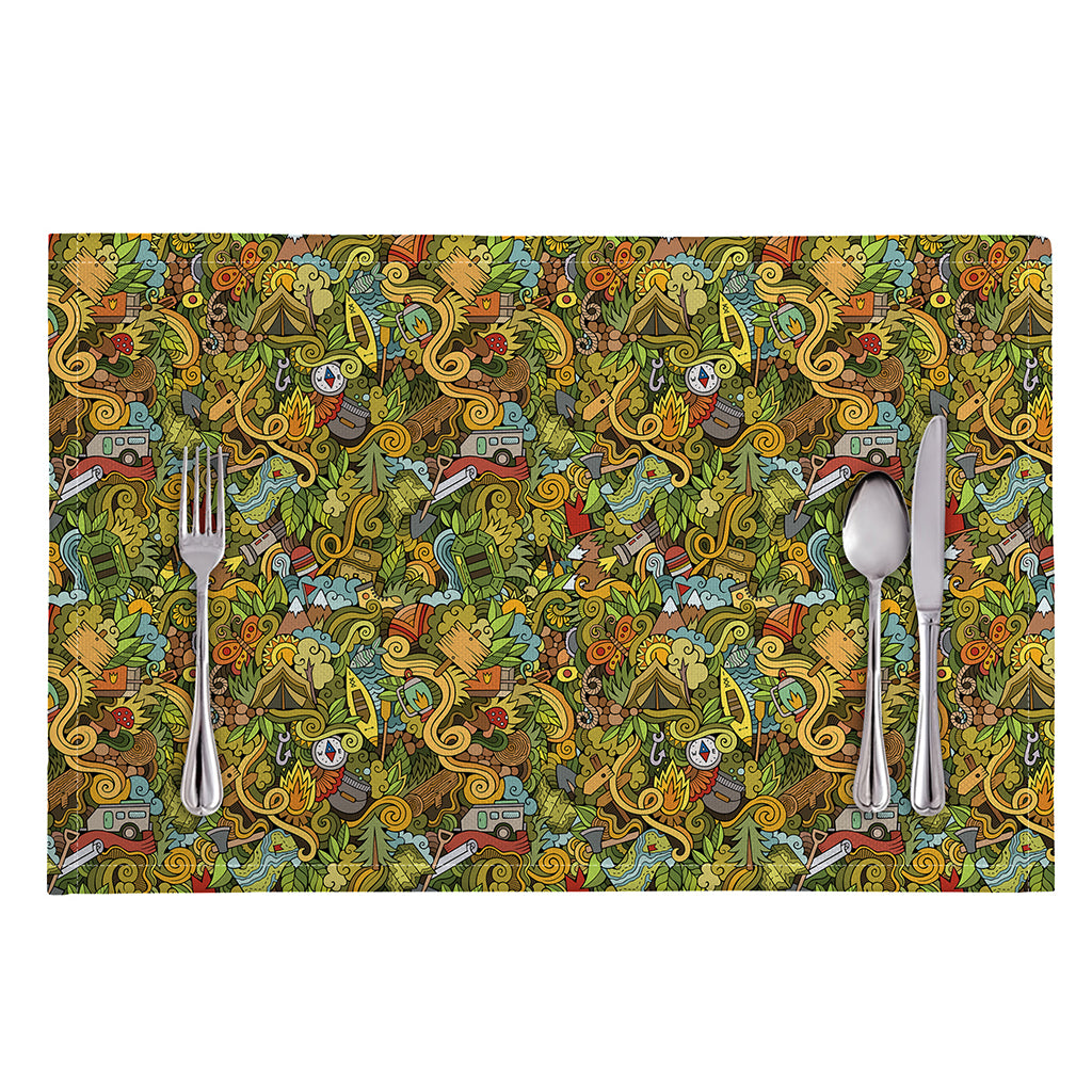 Outdoor Camping Pattern Print Placemat