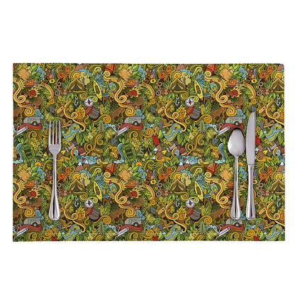 Outdoor Camping Pattern Print Placemat