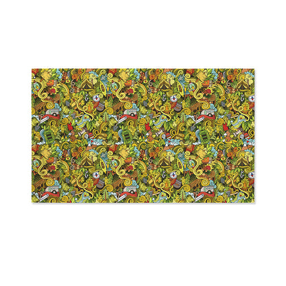Outdoor Camping Pattern Print Polyester Flag