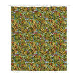 Outdoor Camping Pattern Print Polyester Shower Curtain