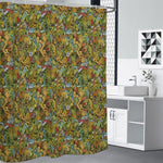 Outdoor Camping Pattern Print Premium Shower Curtain