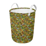 Outdoor Camping Pattern Print Round Laundry Basket