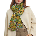 Outdoor Camping Pattern Print Scarf