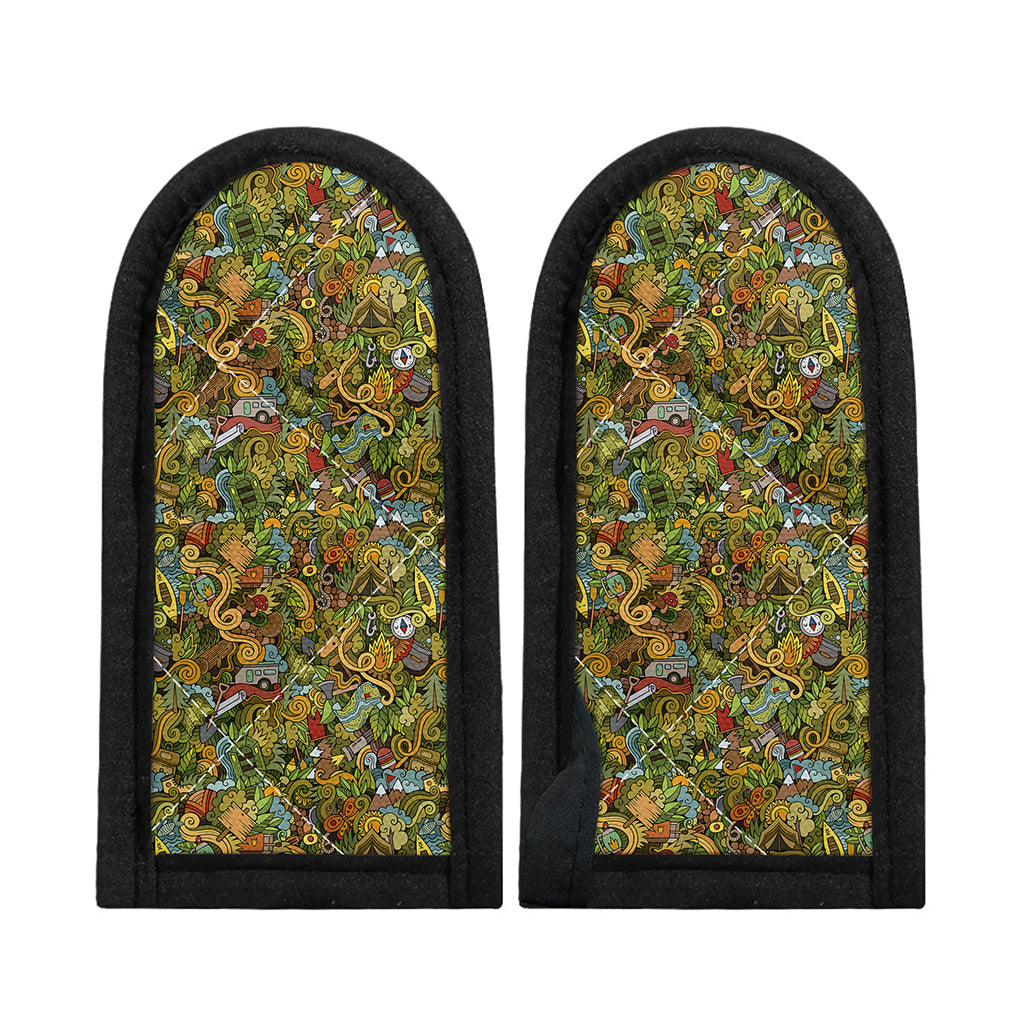 Outdoor Camping Pattern Print Skillet Handle Cover