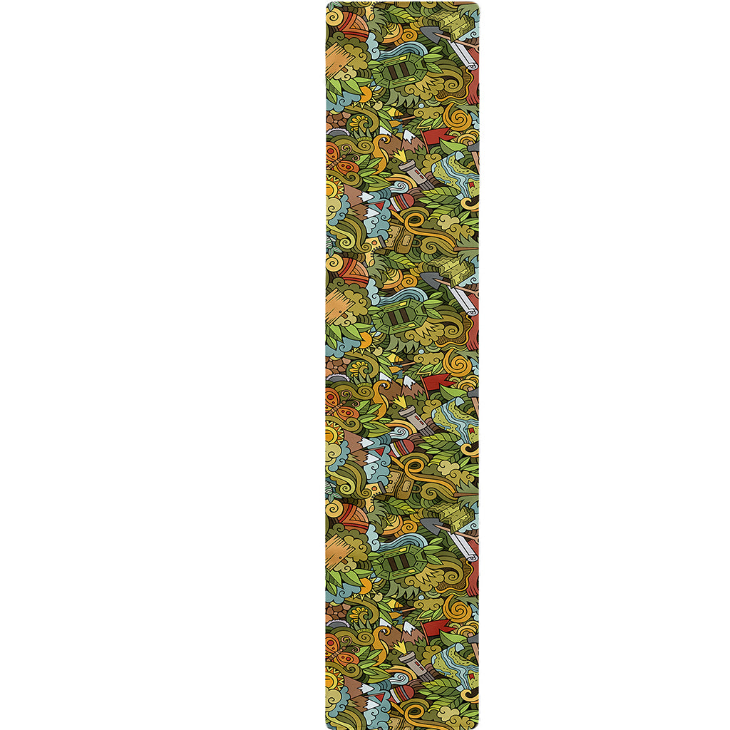 Outdoor Camping Pattern Print Table Runner