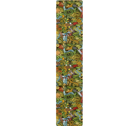 Outdoor Camping Pattern Print Table Runner