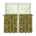 Outdoor Camping Pattern Print Tier Curtains