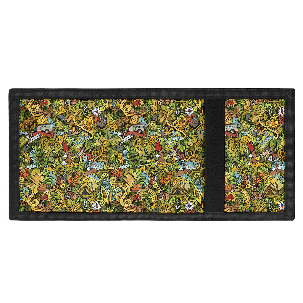 Outdoor Camping Pattern Print Trifold Wallet