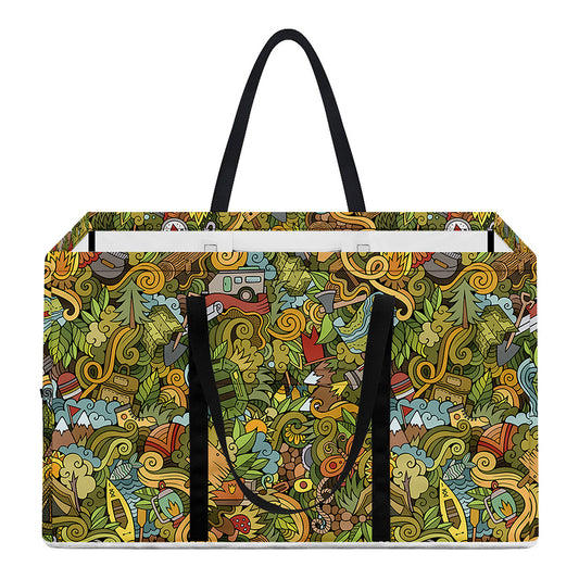 Outdoor Camping Pattern Print Utility Tote Bag