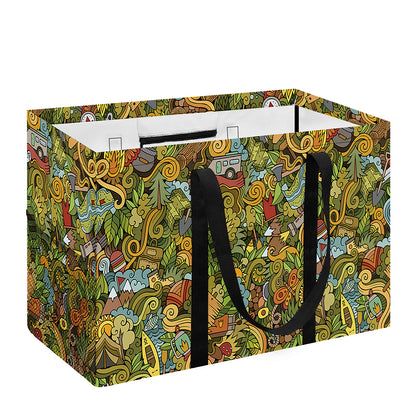 Outdoor Camping Pattern Print Utility Tote Bag