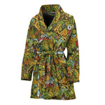 Outdoor Camping Pattern Print Women's Bathrobe