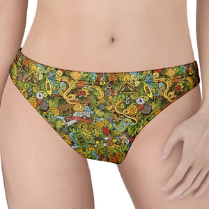 Outdoor Camping Pattern Print Women's Thong