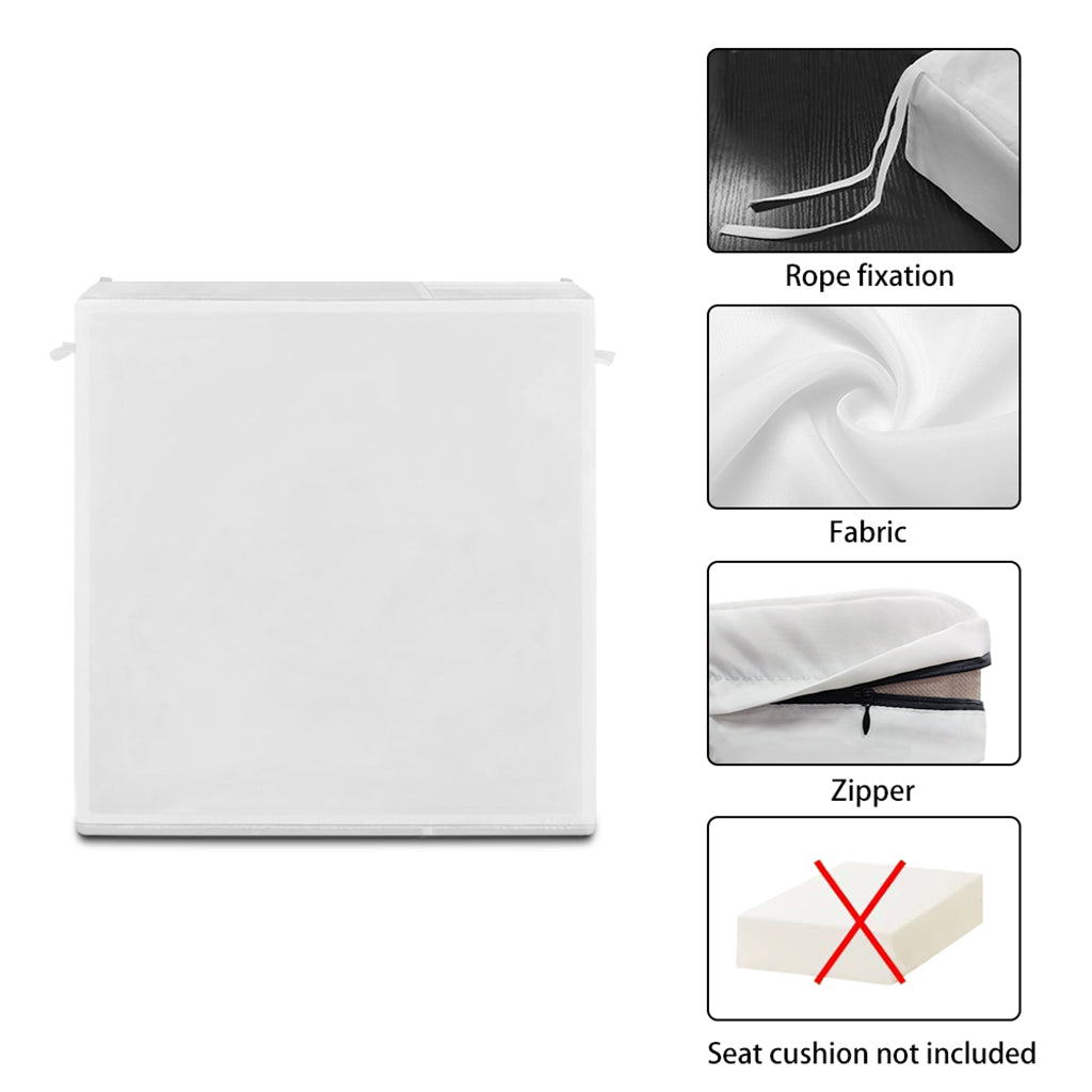 Black And White Western Flower Print Outdoor Seat Cushion Cover