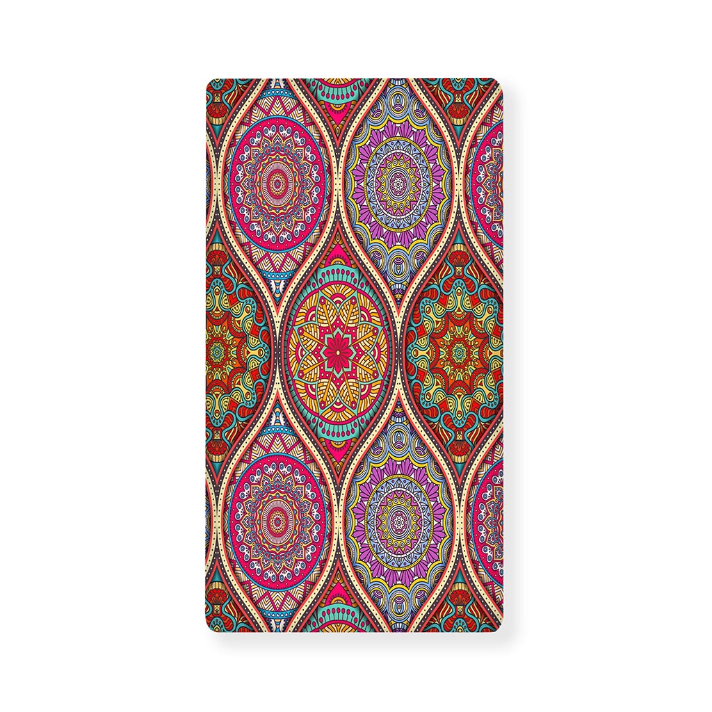 Oval Bohemian Mandala Patchwork Print Baby Crib Sheet