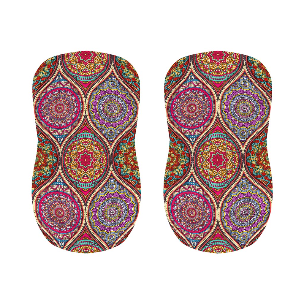 Oval Bohemian Mandala Patchwork Print Bar Stool Covers