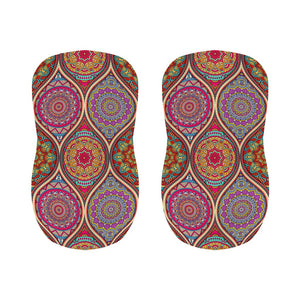 Oval Bohemian Mandala Patchwork Print Bar Stool Covers