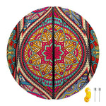 Oval Bohemian Mandala Patchwork Print Basketball
