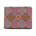 Oval Bohemian Mandala Patchwork Print Bifold Wallet