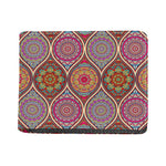 Oval Bohemian Mandala Patchwork Print Bifold Wallet