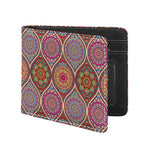 Oval Bohemian Mandala Patchwork Print Bifold Wallet