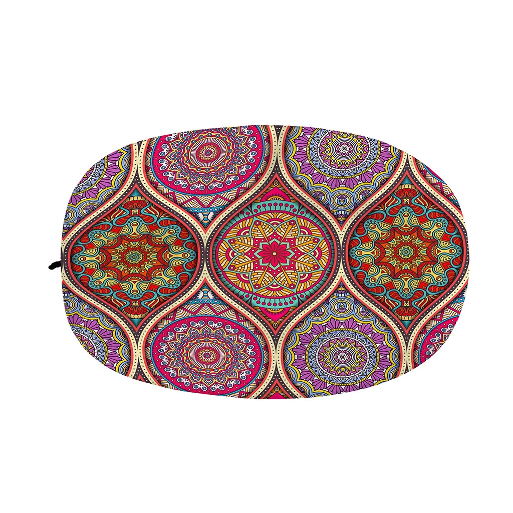 Oval Bohemian Mandala Patchwork Print Car Side Mirror Covers