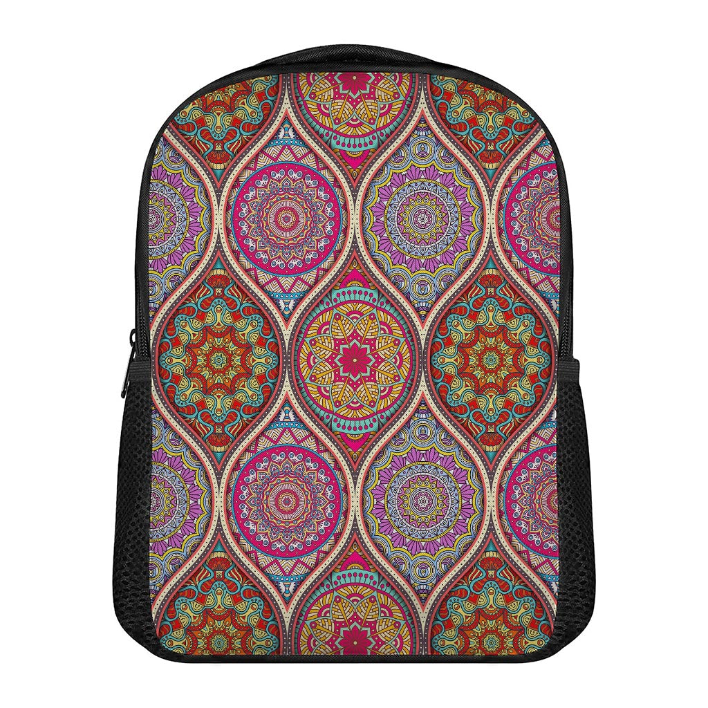 Oval Bohemian Mandala Patchwork Print Casual Backpack