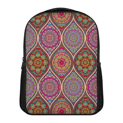Oval Bohemian Mandala Patchwork Print Casual Backpack