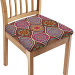 Oval Bohemian Mandala Patchwork Print Chair Cushion Cover
