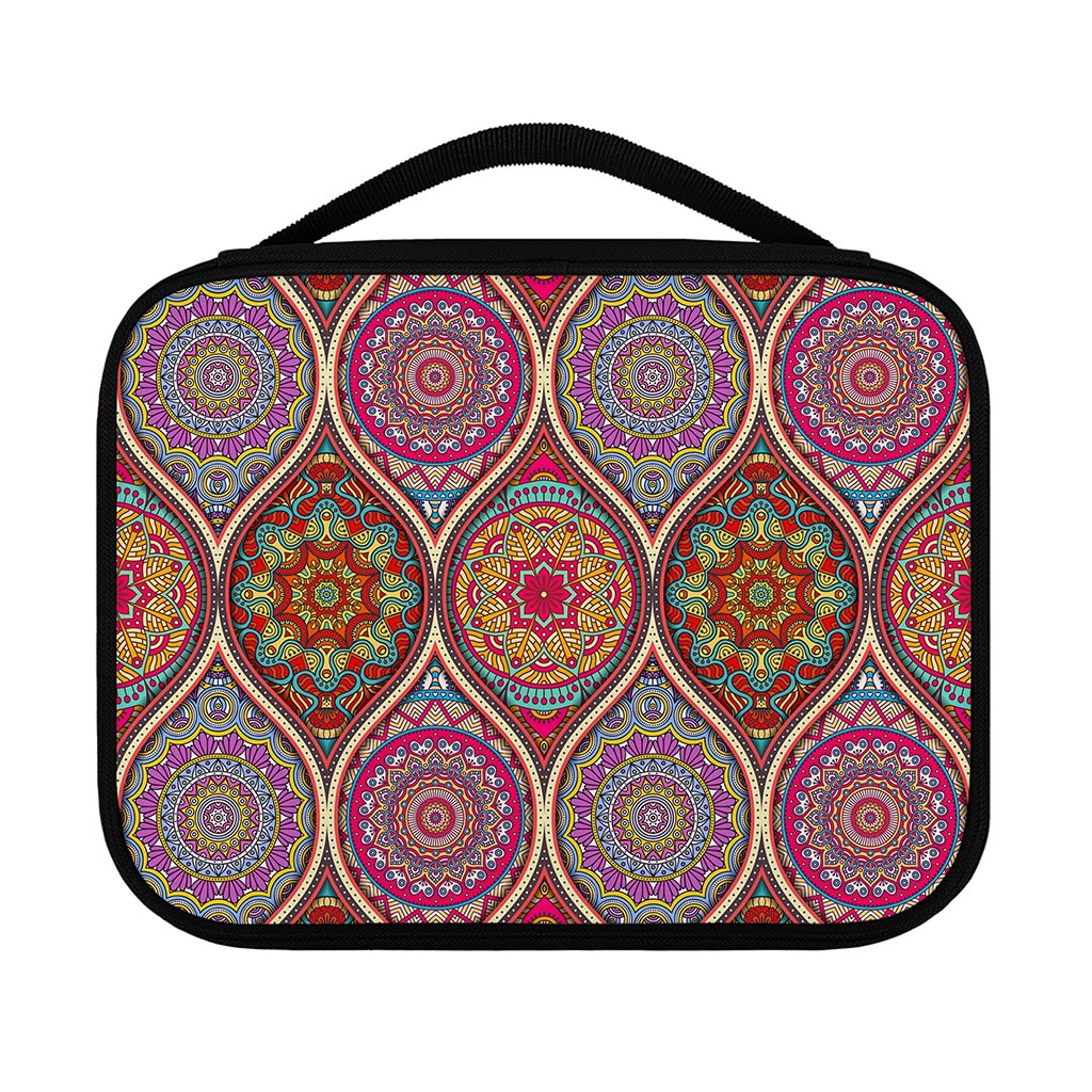 Oval Bohemian Mandala Patchwork Print Classic Bible Case